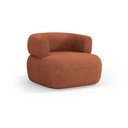 Křeslo z textilie bouclé v cihlové barvě Jenny – Micadoni Home