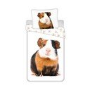 Bílé bavlněné dětské povlečení na jednolůžko 140x200 cm Guinea Pig – Jerry Fabrics