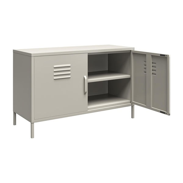 Krémová kovová skříňka 100x64 cm Bradford – Støraa-image-3