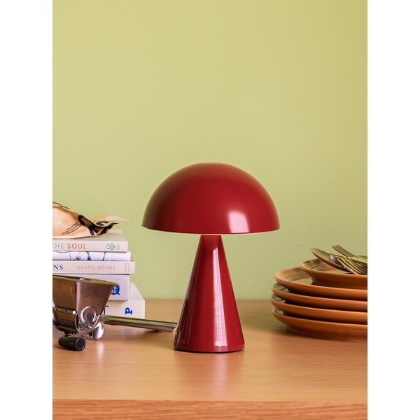 Červená LED stmívatelná stolní lampa (výška 20 cm) Mush – Hübsch-image-1