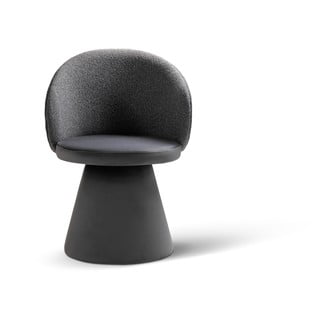 Tmavě šedé sametové křeslo Inez – Micadoni 