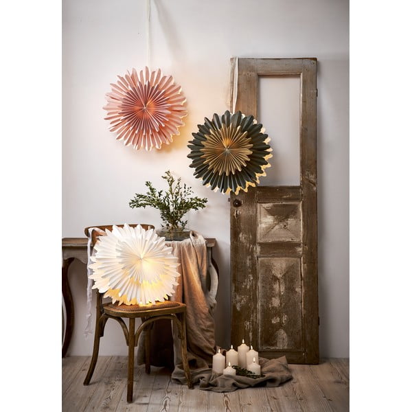 Růžová vánoční světelná dekorace ø 50 cm Crystal - Star Trading-image-3