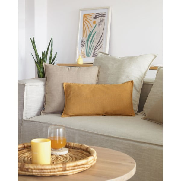 Povlak na polštář s příměsí lnu 50x30 cm Blok – Kave Home-image-3