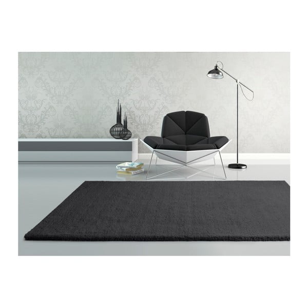 Antracitově černý koberec Universal Shanghai Liso, 160 x 230 cm-image-1