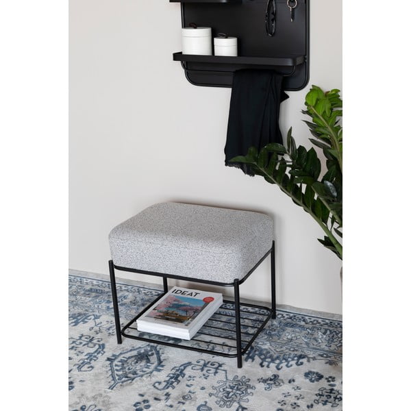 Světle šedý taburet Milou – White Label-image-4