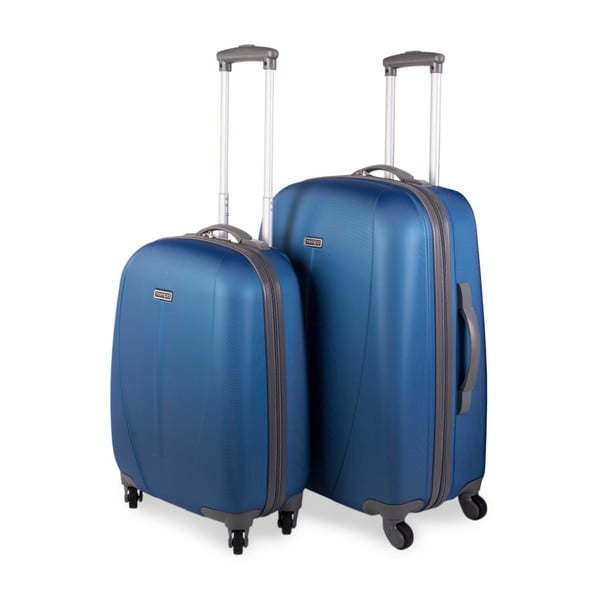 Sada 2 modrých cestovních kufrů na kolečkách Arsamar Wright