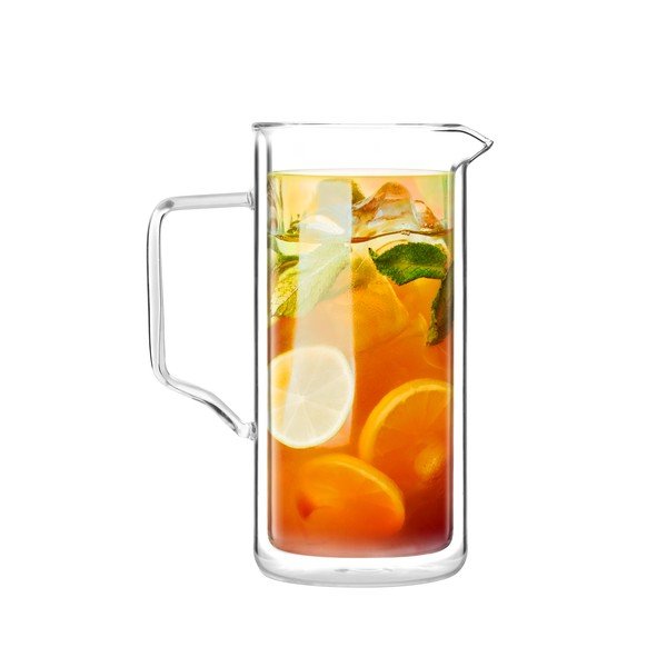 Dvoustěnný džbán z borosilikátového skla Vialli Design, 1 l-image-2
