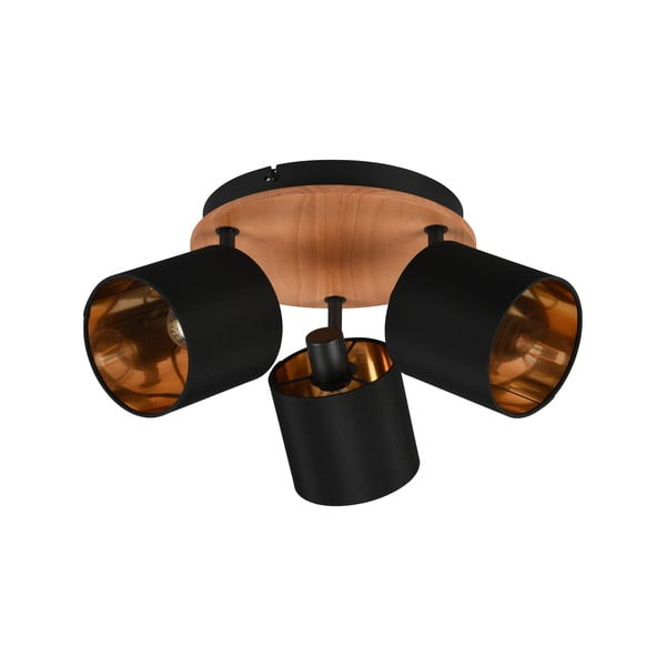 Bodové svítidlo v černo-přírodní barvě ø 12 cm Tommy – Reality