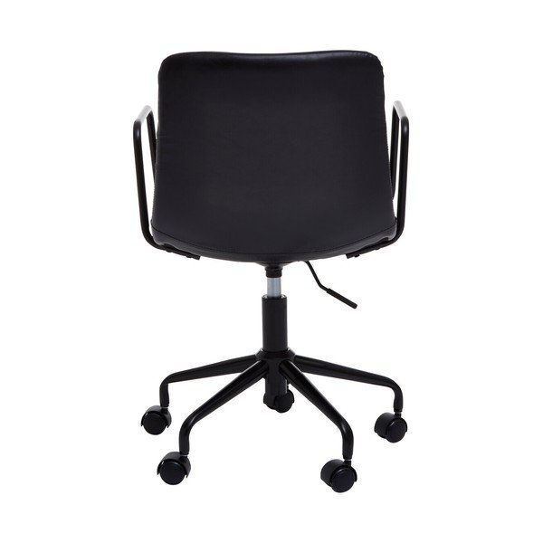 Černá kancelářská židle z imitace kůže Forbes – Premier Housewares-image-4