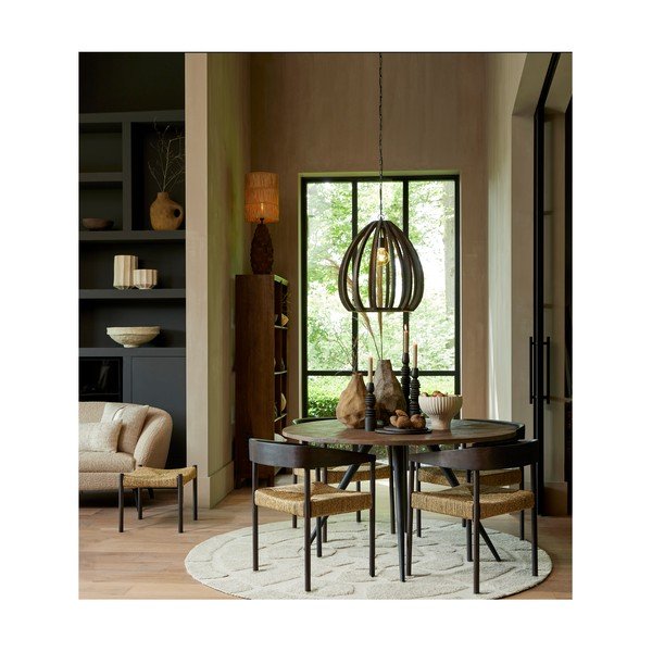 Knihovna z mangového dřeva v přírodní barvě 95x190 cm Sondrio – Light & Living-image-3