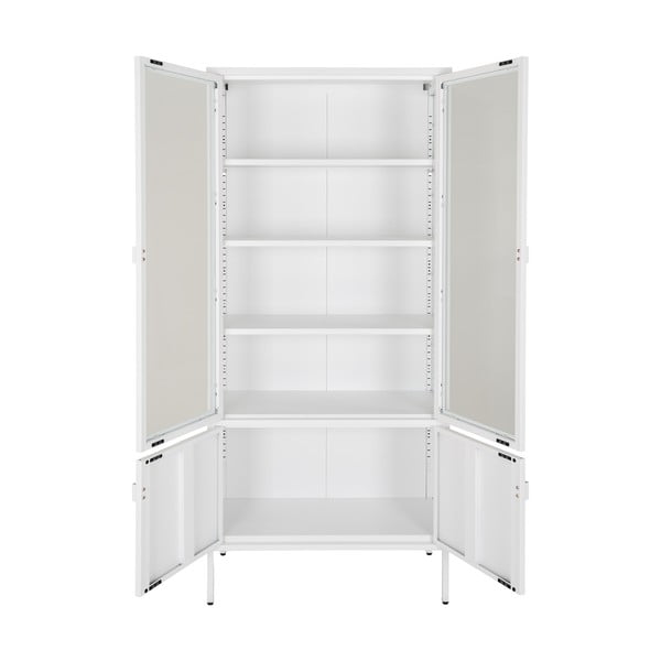 Bílá kovová vitrína 80x180 cm Brisbane – House Nordic-image-2