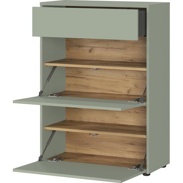 Šedozelená matná skříňka 70x99x34 cm Binetto – Germania-image-2
