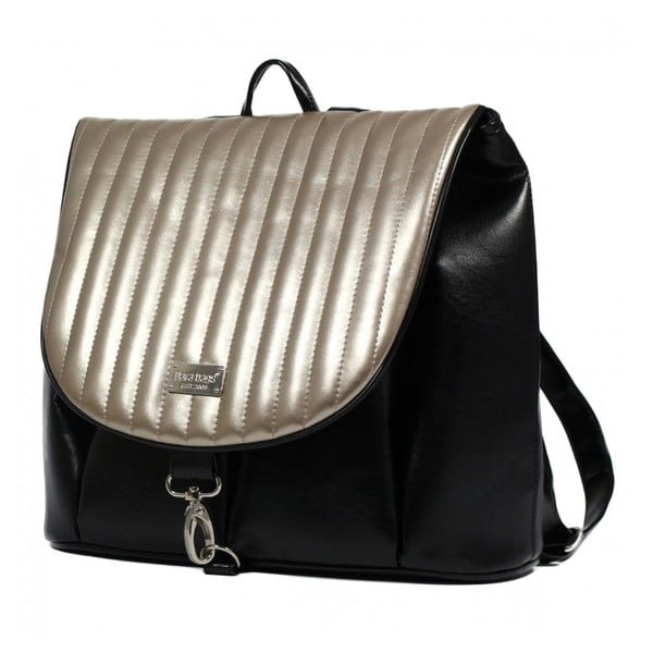 Černo-stříbrný batoh Dara bags Citylife No.52