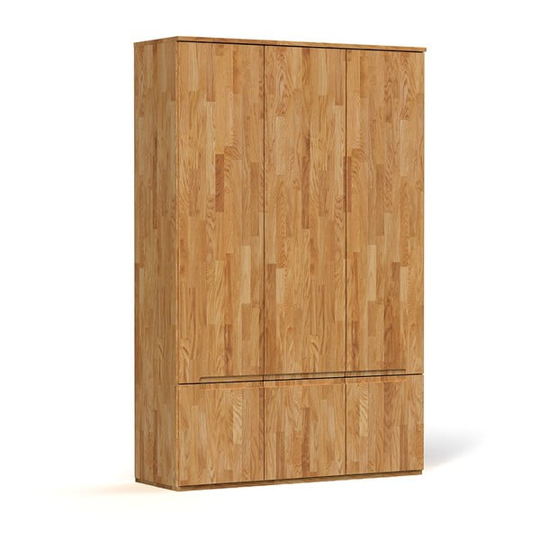 Šatní skříň z dubového dřeva 135x206 cm Vento 3 - The Beds