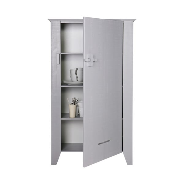 Šedá dřevěná skříňka WOOOD Gijs-image-3