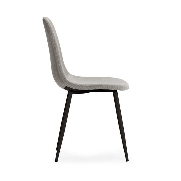 Světle šedé čalouněné jídelní židle v sadě 4 ks Minka – Marckeric-image-3