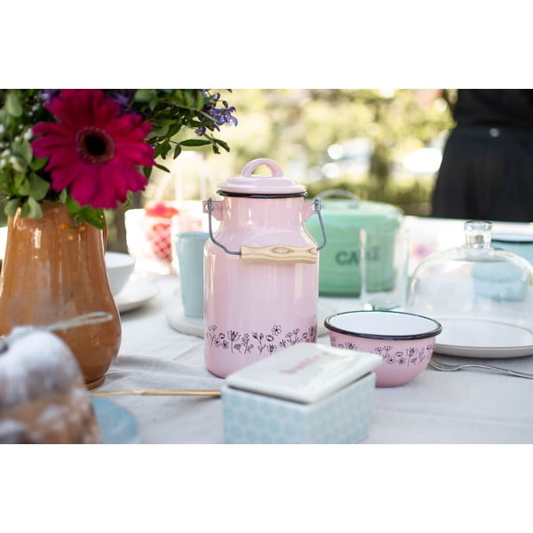 Růžová smaltovaná miska Orion Meadow, ø 12 cm-image-4