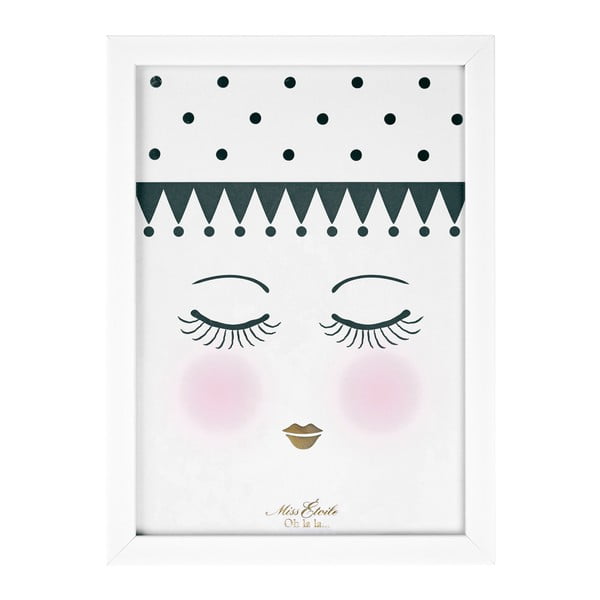 Obraz Miss Étoile Eyes And Dots, 25 x 33 cm