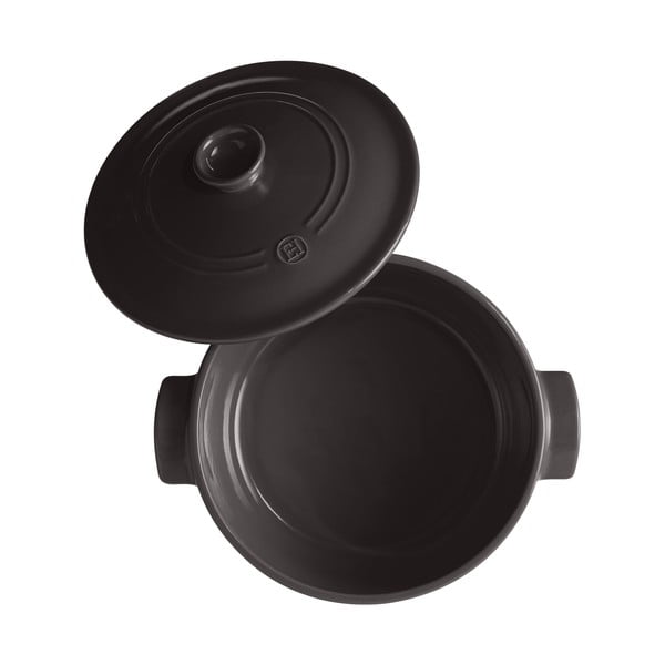 Černý keramický hrnec s poklicí Emile Henry, ⌀ 27 cm-image-1