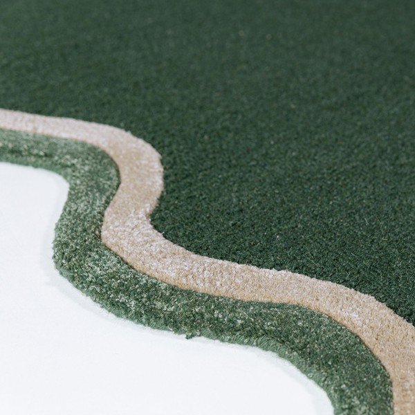 Tmavě zelený ručně tkaný koberec s příměsí vlny 120x170 cm Rivo Wool – Flair Rugs-image-2