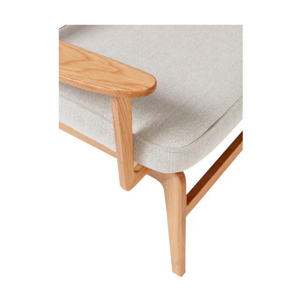 Šedé křeslo s konstrukcí z dubového dřeva Hübsch Haze-image-2