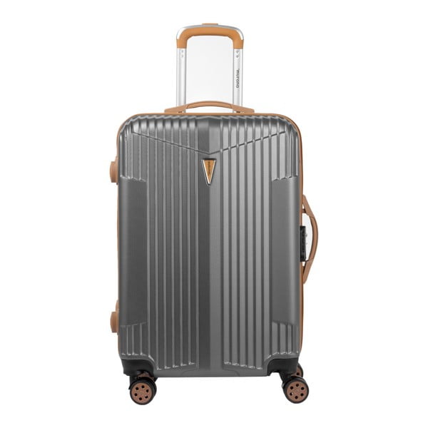 Šedý kufr na kolečkách Murano Europa
