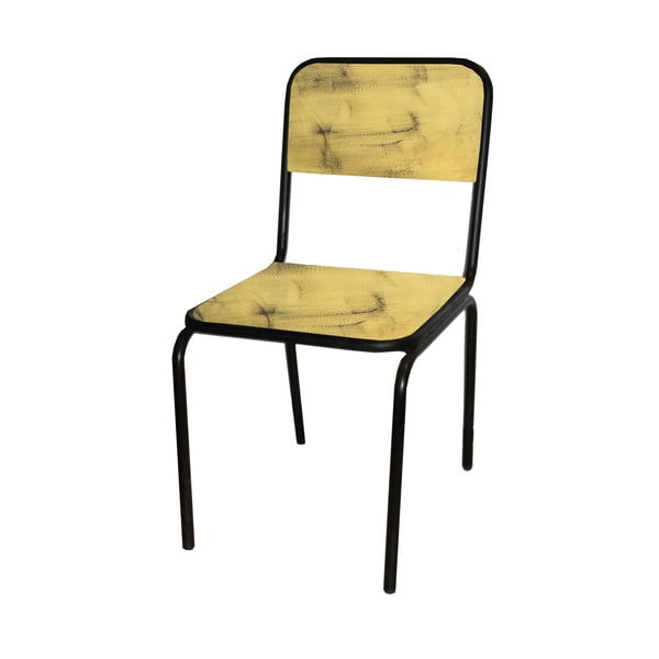 Žlutá jídelní židle z jedlového dřeva Industrial – Antic Line