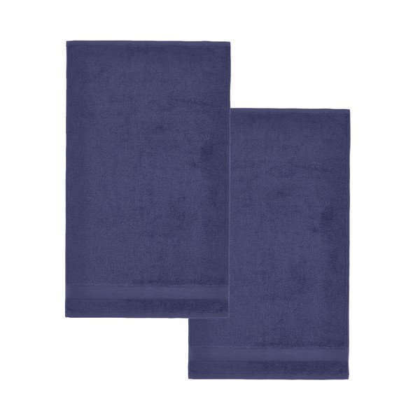 Tmavě modré froté bavlněné osušky v sadě 2 ks 90x140 cm Anti-Bacterial – Catherine Lansfield