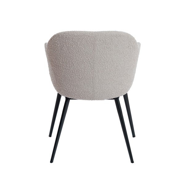 Béžové čalouněné jídelní křeslo s područkami Leone – Light & Living-image-3