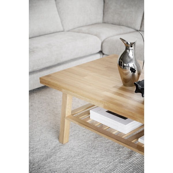 Konferenční stolek z broušeného dubového dřeva Rowico Brooklyn, 130 x 75 cm-image-1