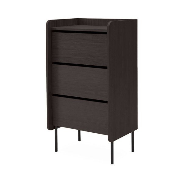 Černá vysoká komoda v dekoru dubu 60x108,5 cm Wrap – Bonami Selection-image-2