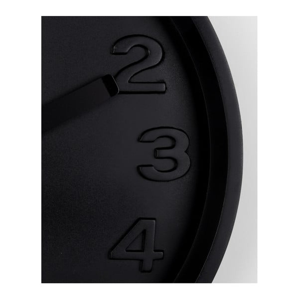 Černé betonové nástěnné hodiny s černými ručičkami Zuiver Concrete-image-4