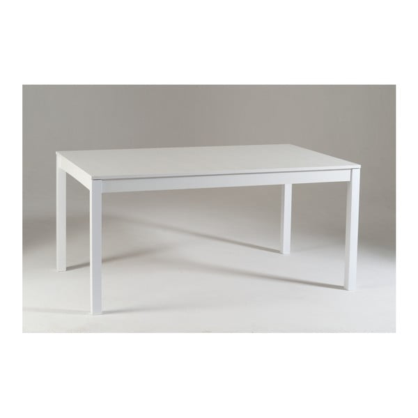Bílý dřevěný rozkládací jídelní stůl Castagnetti Top, 160 cm