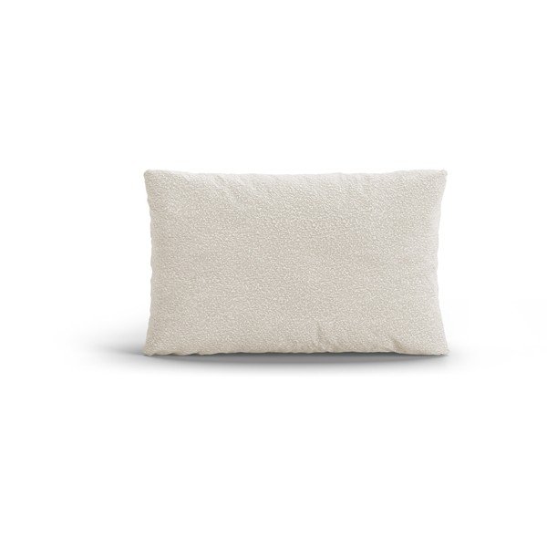 Bílý polštář na gauč z textilie bouclé Poppy – Micadoni 