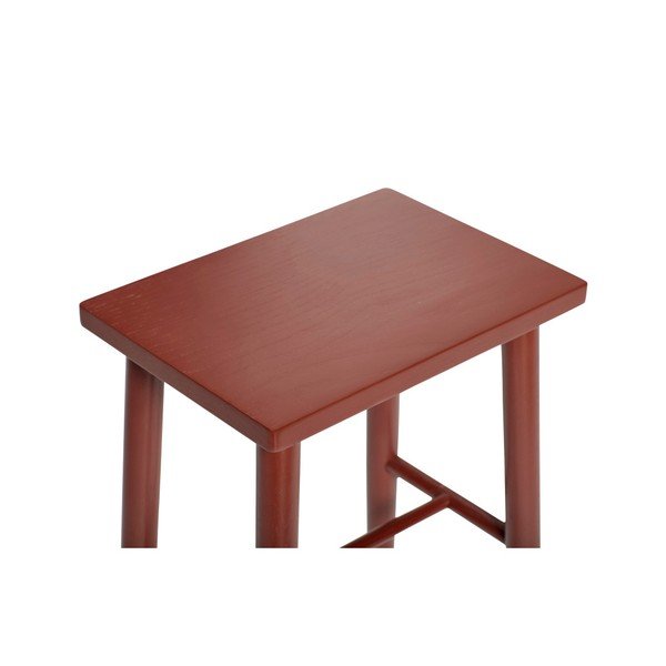 Červená barová stolička z dubového dřeva Hübsch Oak Bar stool, výška 52 cm-image-1