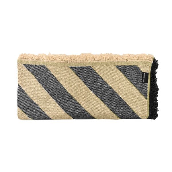 Černo-béžový přehoz na dvoulůžko 240x240 cm Black Lines – Really Nice Things-image-1