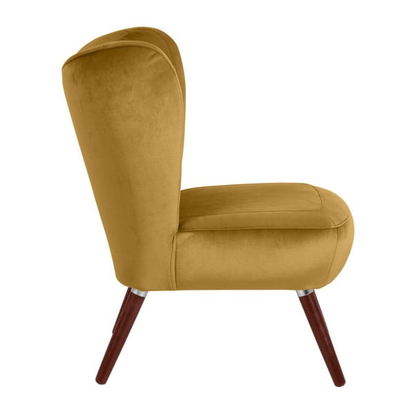 Žluté křeslo Max Winzer Sari Velvet-image-2