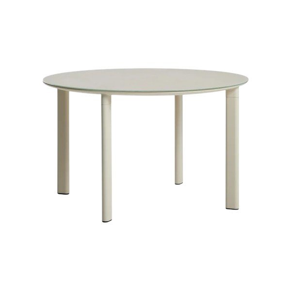 Kulatý zahradní jídelní stůl se skleněnou deskou ø 120 cm Erice – Kave Home