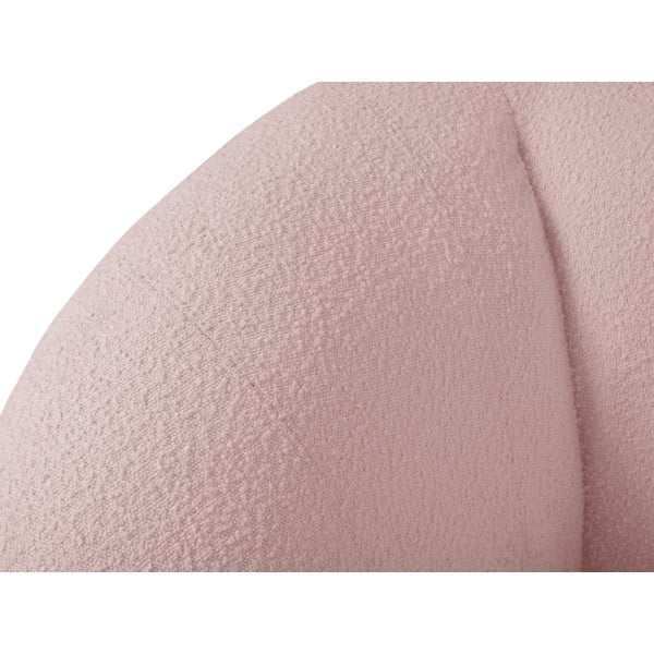 Světle růžové křeslo z textilie bouclé Essen – Cosmopolitan Design-image-4