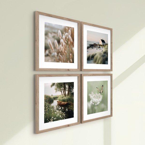 Tištěné obrazy v sadě 4 ks s rámem 30x30 cm Subtle Nature – Styler-image-3
