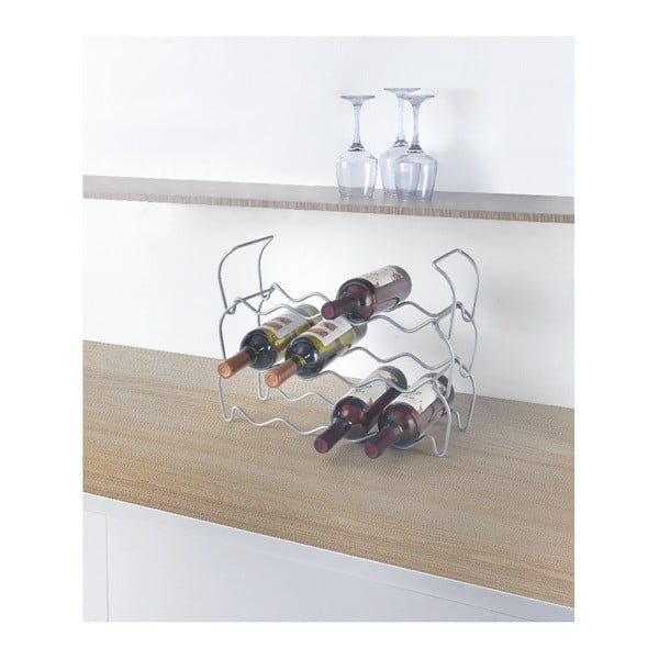 Třípatrový držák na 12 lahví vína Metaltex Wine, délka 45 cm-image-4