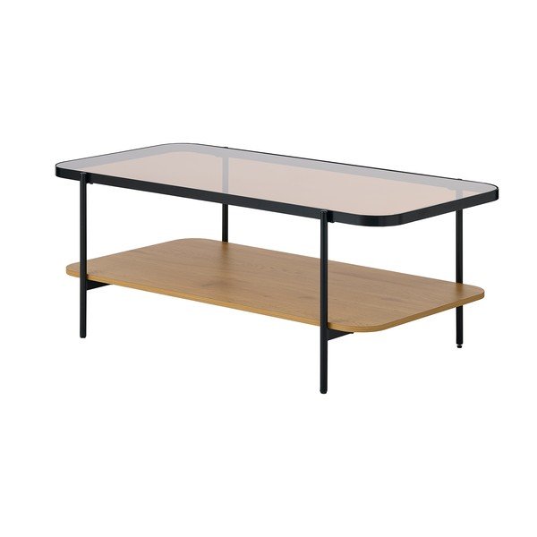 Konferenční stolek se skleněnou deskou v přírodní barvě 60x120 cm Hassel – Unique Furniture