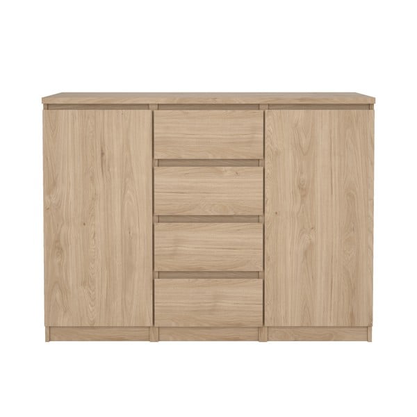 Komoda v dekoru dubu v přírodní barvě 121x91x50 cm Naia – Tvilum