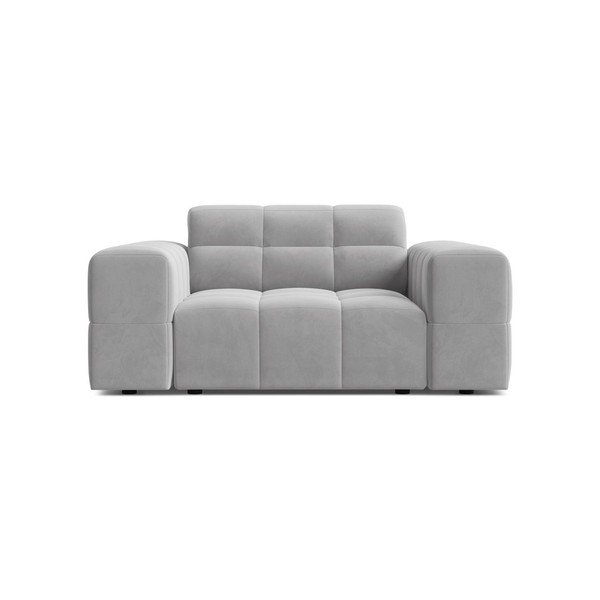 Světle šedé sametové křeslo Chicago – Cosmopolitan Design