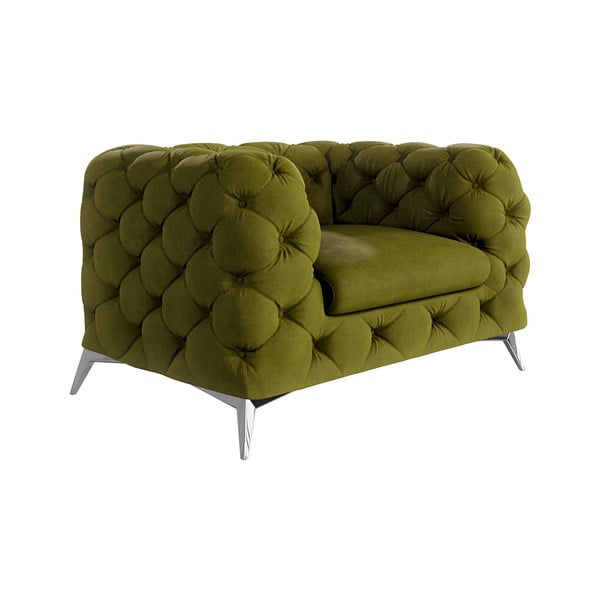 Zelené sametové křeslo Chelsea – Ropez