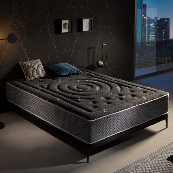Středně tvrdá/extra tvrdá pěnová oboustranná matrace 80x200 cm Premium Black Multizone – Moonia-image-1