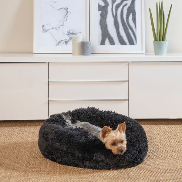 Černý pelíšek pro psa ø 55 cm – Love Story-image-1