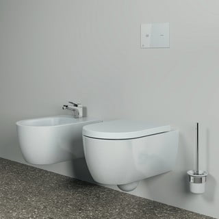 Nástěnná kovová WC štětka v leskle stříbrné barvě Conca – Ideal Standard