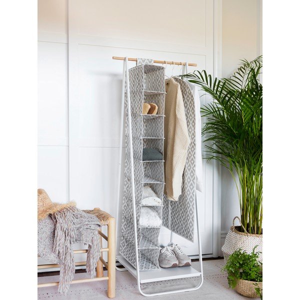 Bílý kovový stojan na oblečení Rail – Compactor-image-1