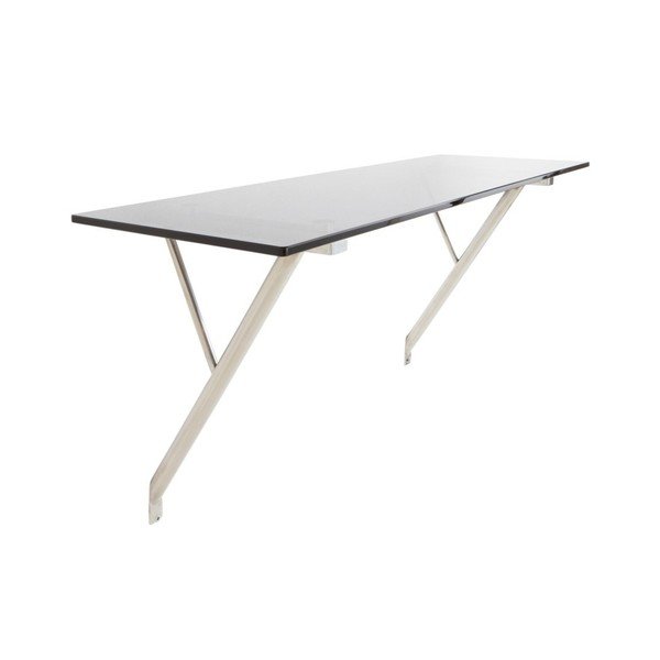 Závěsný pracovní stůl nástěnný se skleněnou deskou 40x120 cm Kullaberg – Jotex